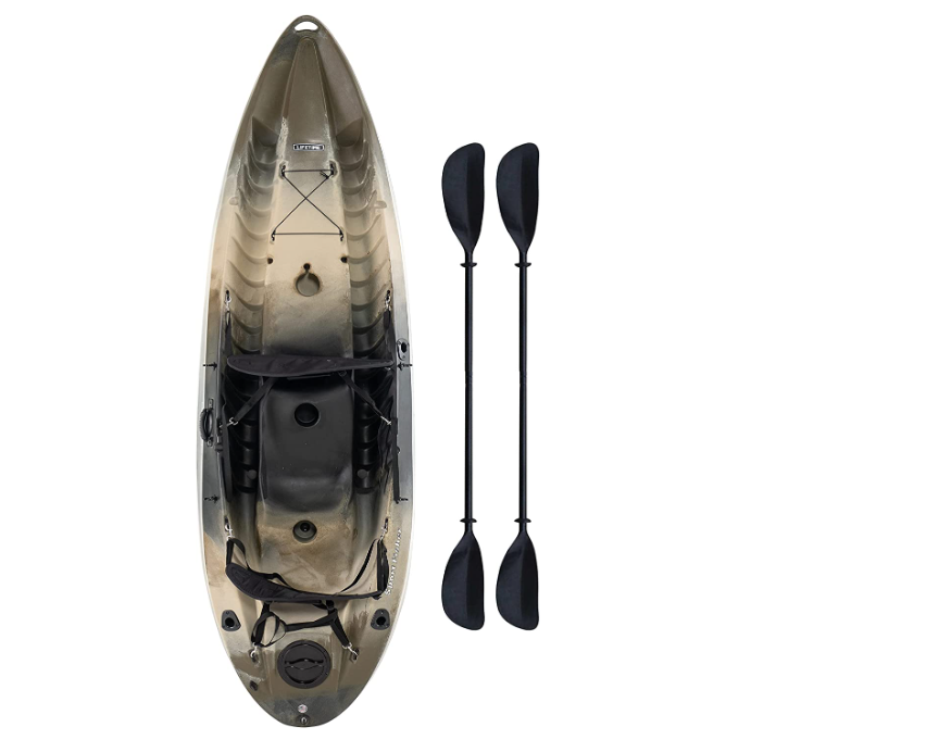 Lifetime Fishing Tandem Kayak Two Person Tandem Fishing Kayak with Paddles