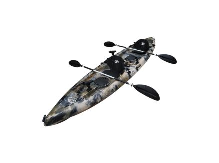 Tandem kayak with soft padded seats, paddles, and rod holders - Best Tandem Kayaks